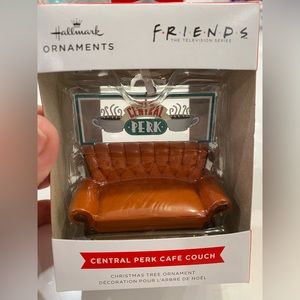 Friends tv show orange couch ornament, new in sealed box